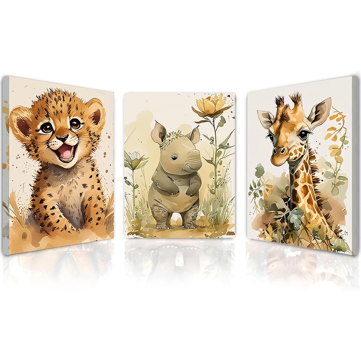 Qiukoo Set of 3 Modern Canvas Wall Art Framed Abstract Prints Waterproof Fabric with Hooks Wall Decoration Artwork Prints for Living Room Bedroom Pictures 12x16 Inch — view 19