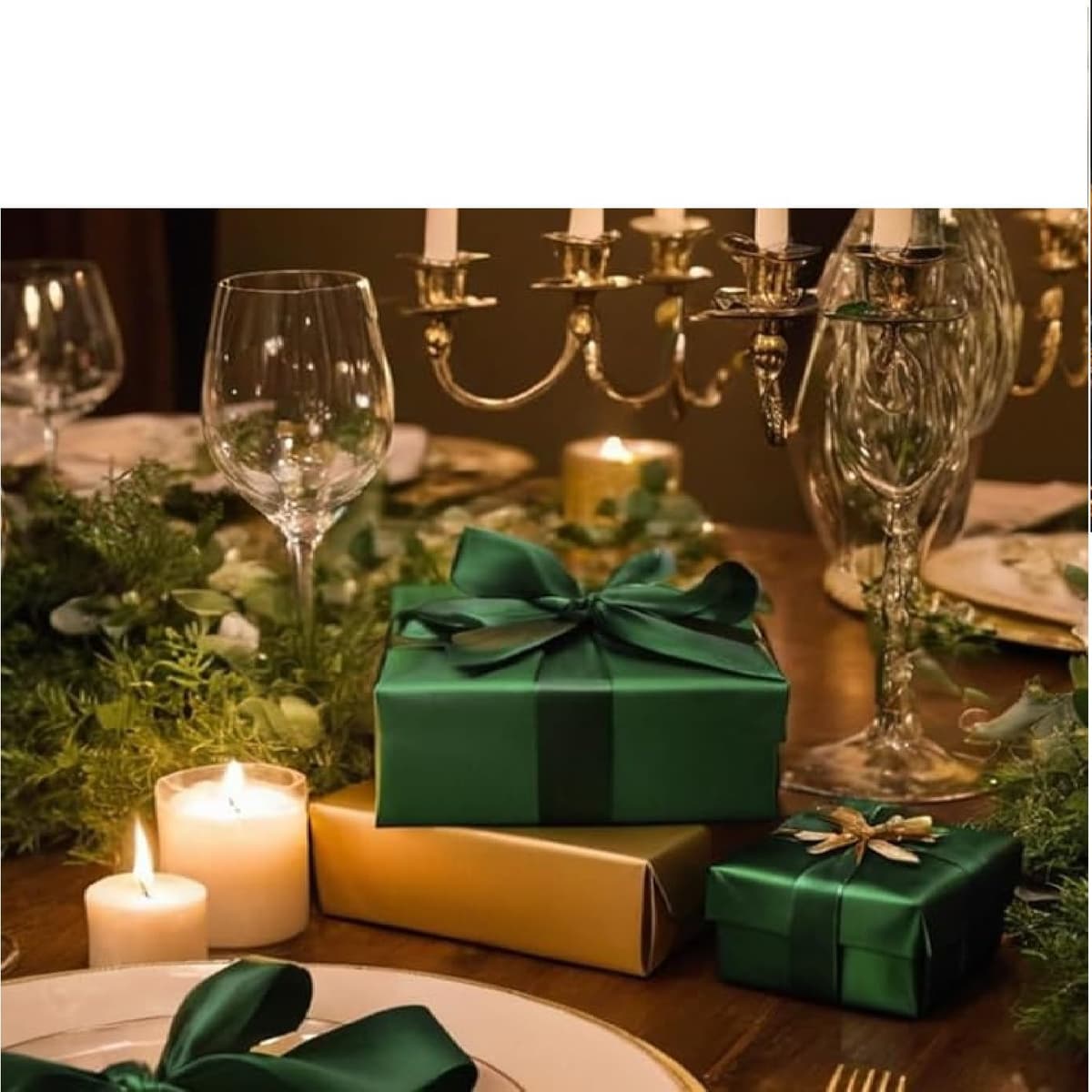 Double Sided Satin Ribbon 25mm x 10 Meters, Wedding Favours Home Decoration Easter Christmas, Bows Car, Sewing, Balloons Hairs, DIY, Bouquets (Dark Green) — view 5