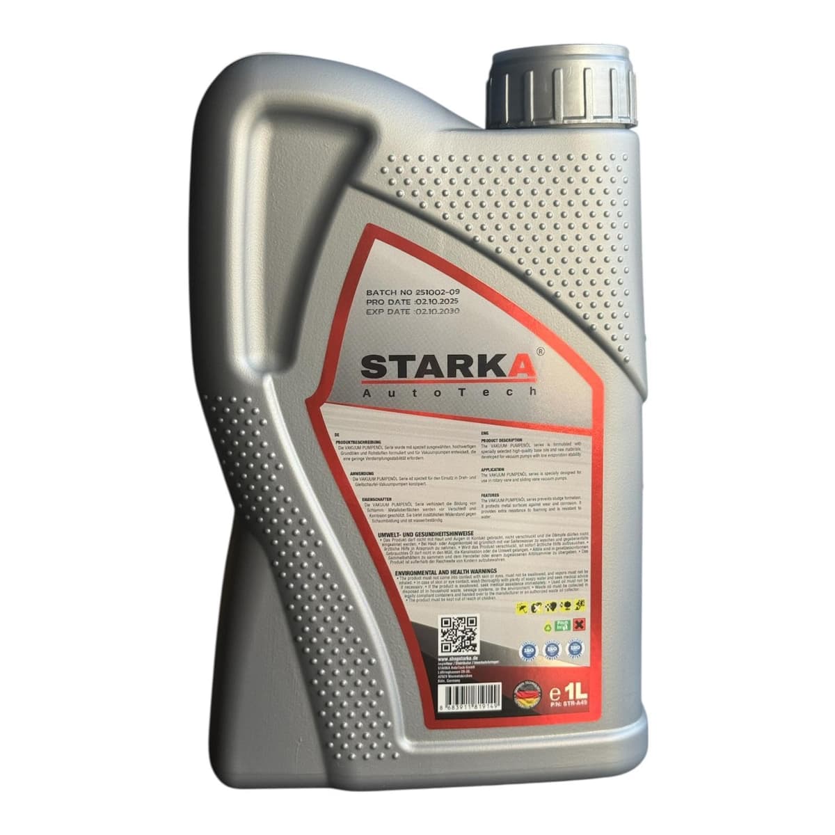 Starka Autotech Aceite de bomba de vacío ISO VG 46 de alto rendimiento para servicio de aire acondicionado y taller de coche, 1 litro, para R134a y R1234yf — view 3