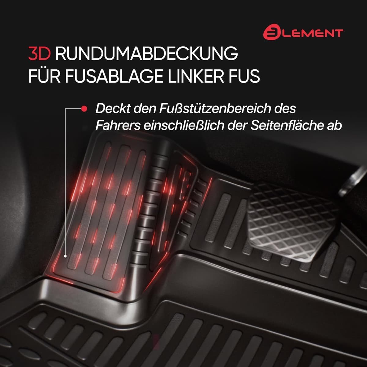 ELEMENT Alfombrillas 3D para Hyundai Tucson III 2015-2021 | SUV | Alfombrillas Coche Originales | 4 Piezas — view 5