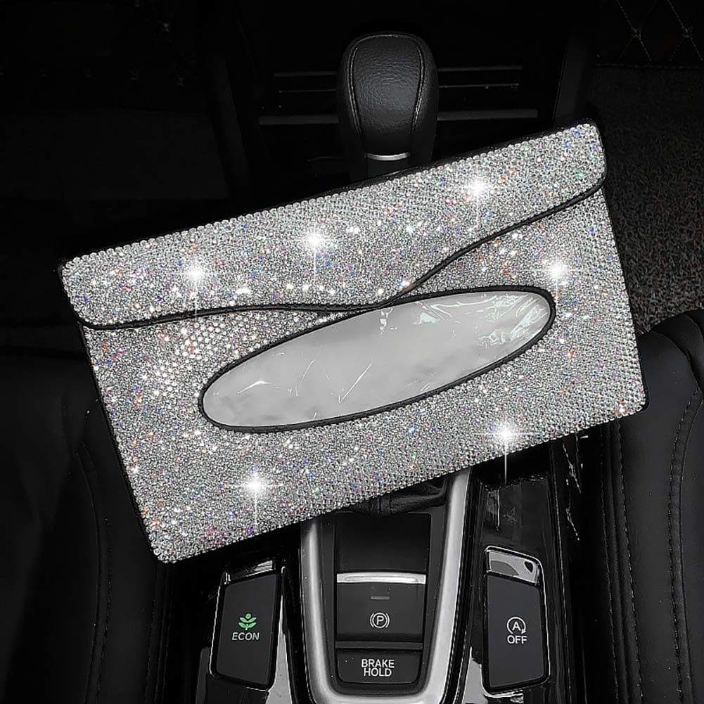 eing Car Neck Pillow Breathable Auto Head Neck Rest Cushion Bling Crystal Relax Neck Support Headrest Comfortable Soft Pillows for Travel Car Seat & Home - 2 Pack PU Leather — view 4