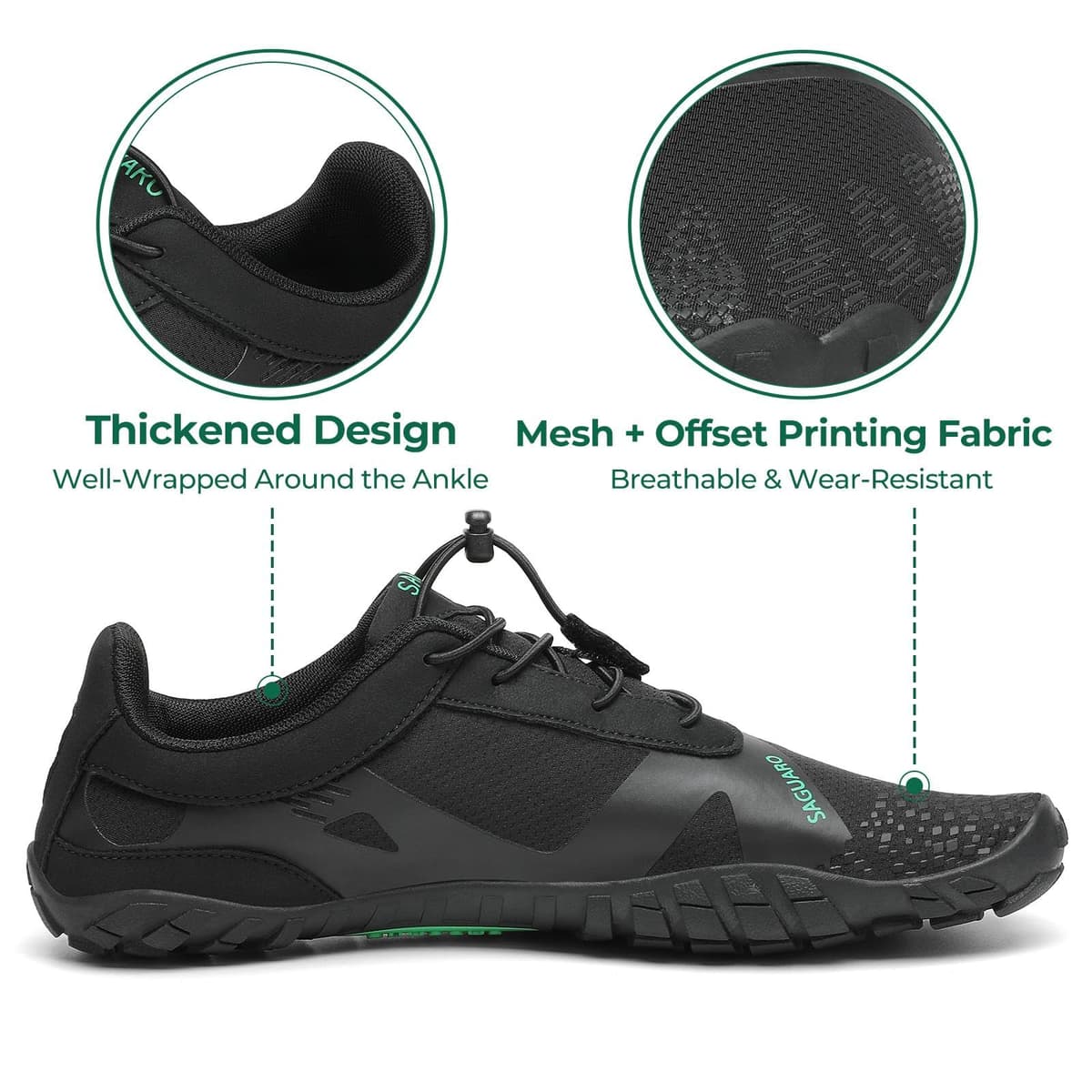 SAGUARO Barefoot Hombre Mujer Zapatillas Minimalistas para Zero Drop Soles y Wide Tox Box,Gr.35-48 EU — view 3