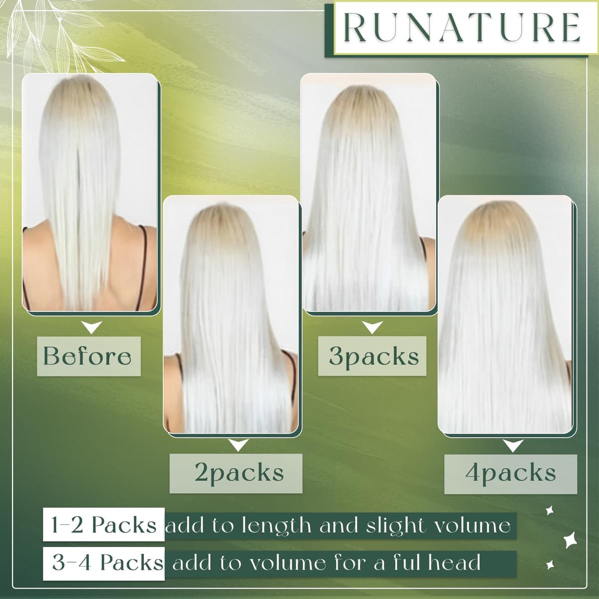 RUNATURE 18 Inch Nano Hair Extensions Real Human Hair Black Balayage Brown Nano Beads Hair Extensions Real Human Hair Ombre Blonde Invisible Straight Remy Nano Rings Hair 50g 50s #1b/4/27 — view 5
