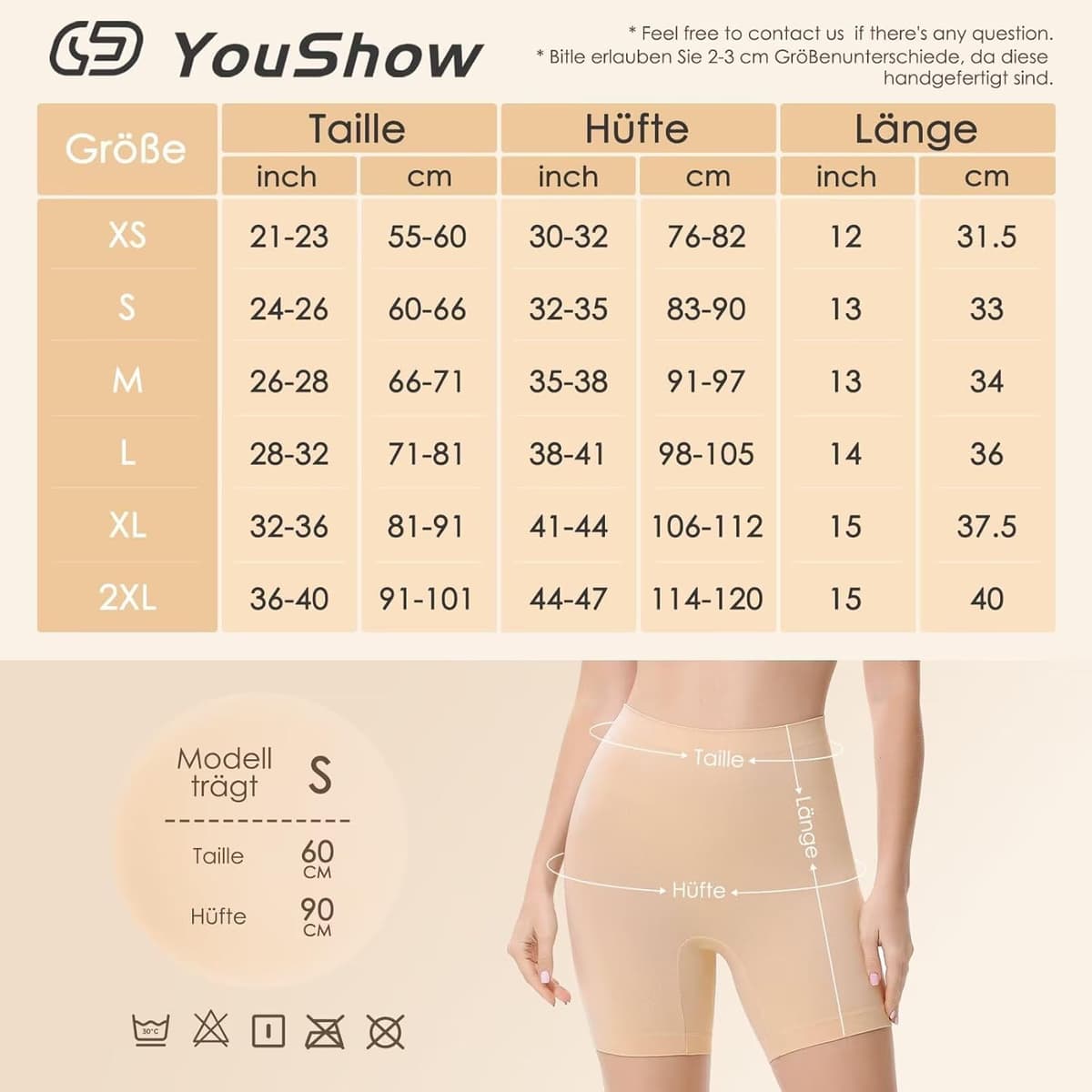 YouShow cycling pants women 3 pack high waist short leg briefs boxer briefs under dress skirt anti chafing short leggings — view 4