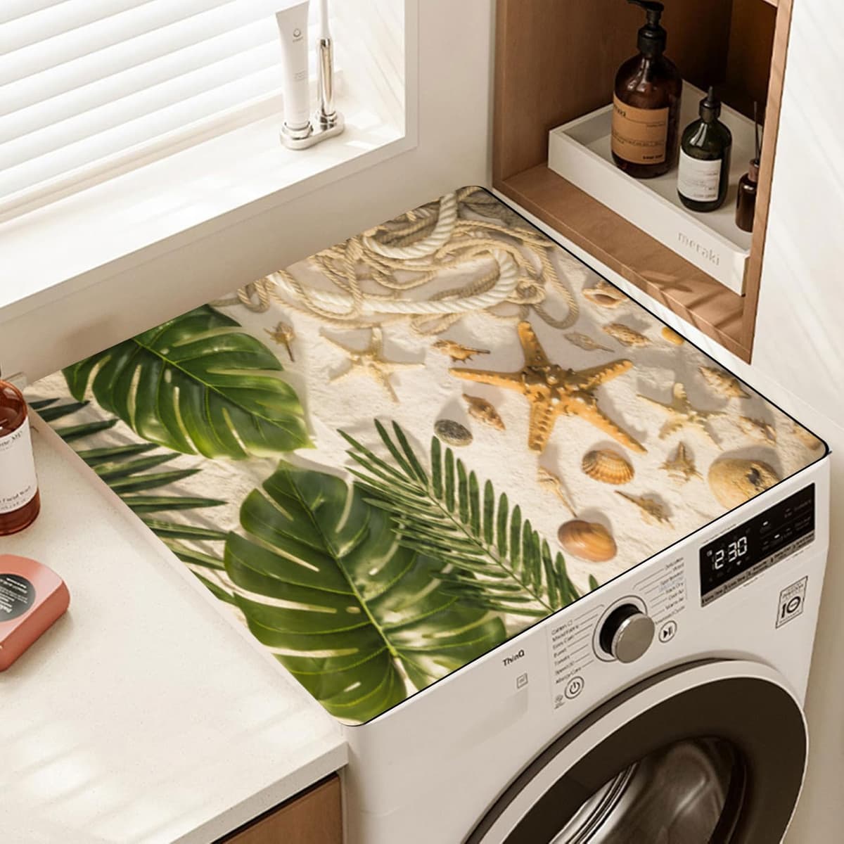 YeahBoom Cubierta Superior para Lavadora y Secadora,60 x 60 cm Cubierta para Lavadora,Funda para Lavadora,Funda Antipolvo para Lavadoras,Secadoras,Cocinas,Autocaravanas,Baños — view 12