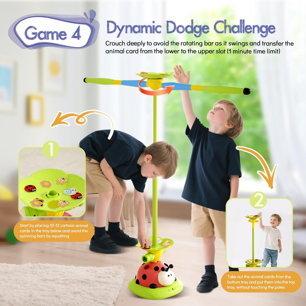 RoserRose 5 in 1 Kids Outdoor Games, Rocket Toy, Musical Jump, Throwing Game, Dodge and Jump, Garden Toys with Remote Control, Outdoor Games for Children 3 4 5 6 7 8 Years Old — view 5
