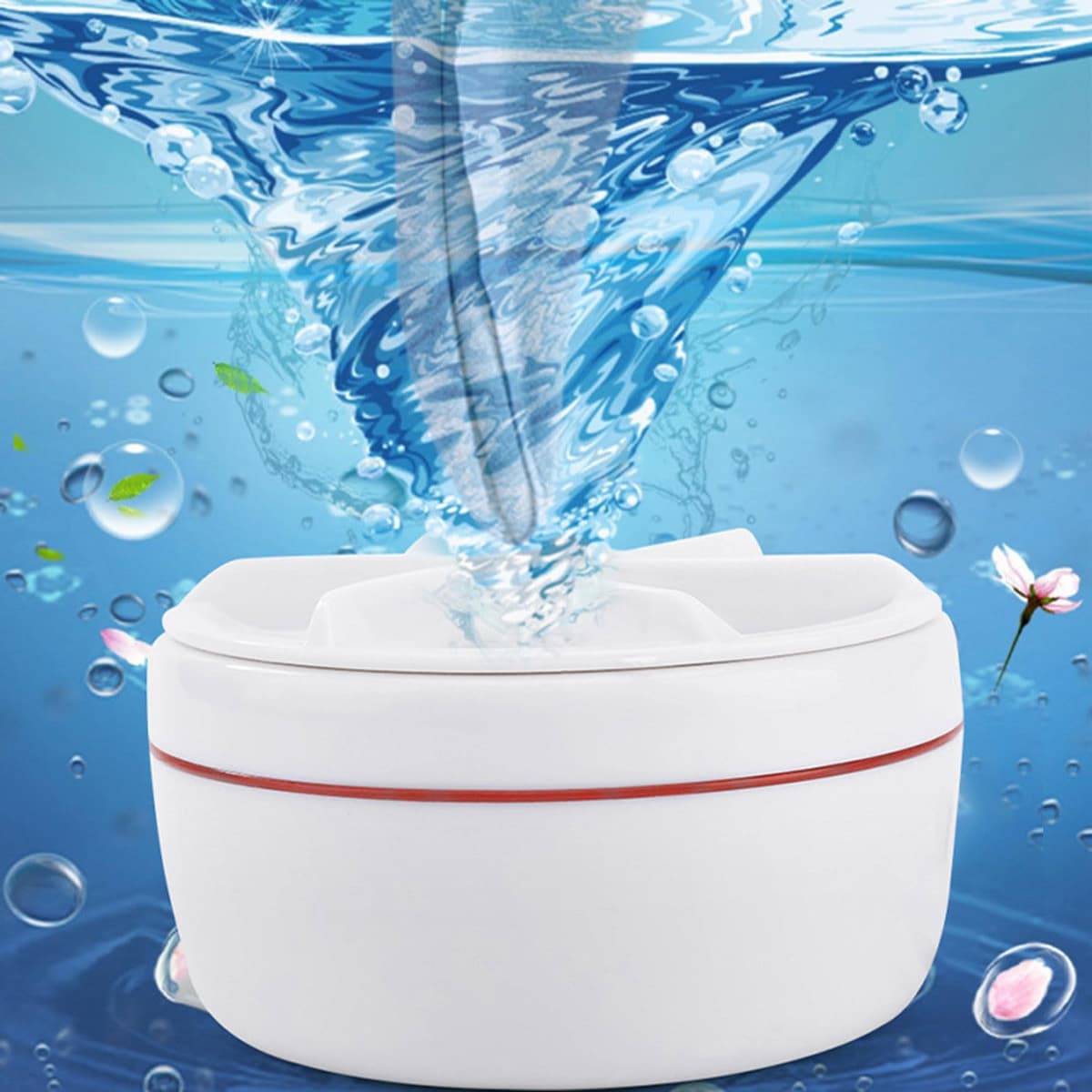2026 Mini Lavavajillas portátil Lavadora Compacto para Camping Vacaciones de Negocios Viajes Smart Home Hogar (Blanco, 9 cm) — view 4