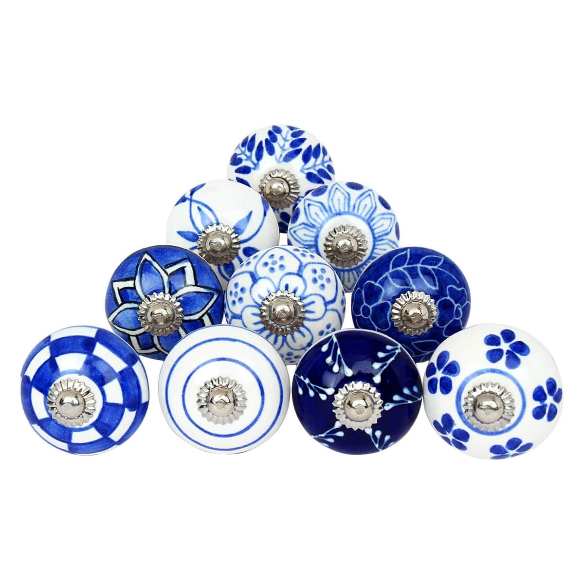 Ajuny Vintage Juego de 20 Pomos de Cerámica Blanca para Cómoda Cajón Armario Cocina Moderna Baño y Dormitorio Tiradores Decorativos Hechos a Mano — view 47