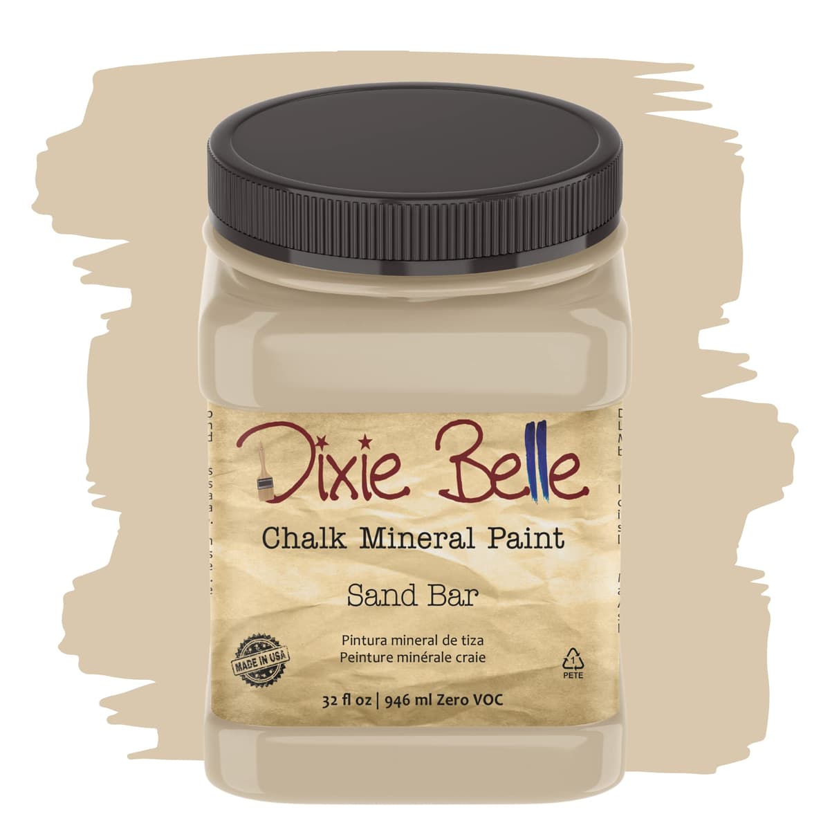 Dixie Belle Paint Company Chalk Finish Furniture Paint - Caviar (32oz) - Matte Black Chic Chalk Mineral DIY Furniture Paint — view 285