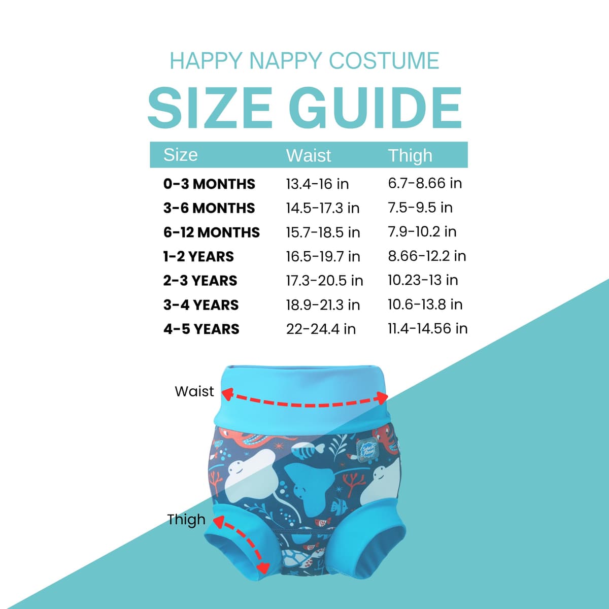 Baby & Toddler Happy Nappy Duo Reusable Swim Nappy with Silver Lining — view 3