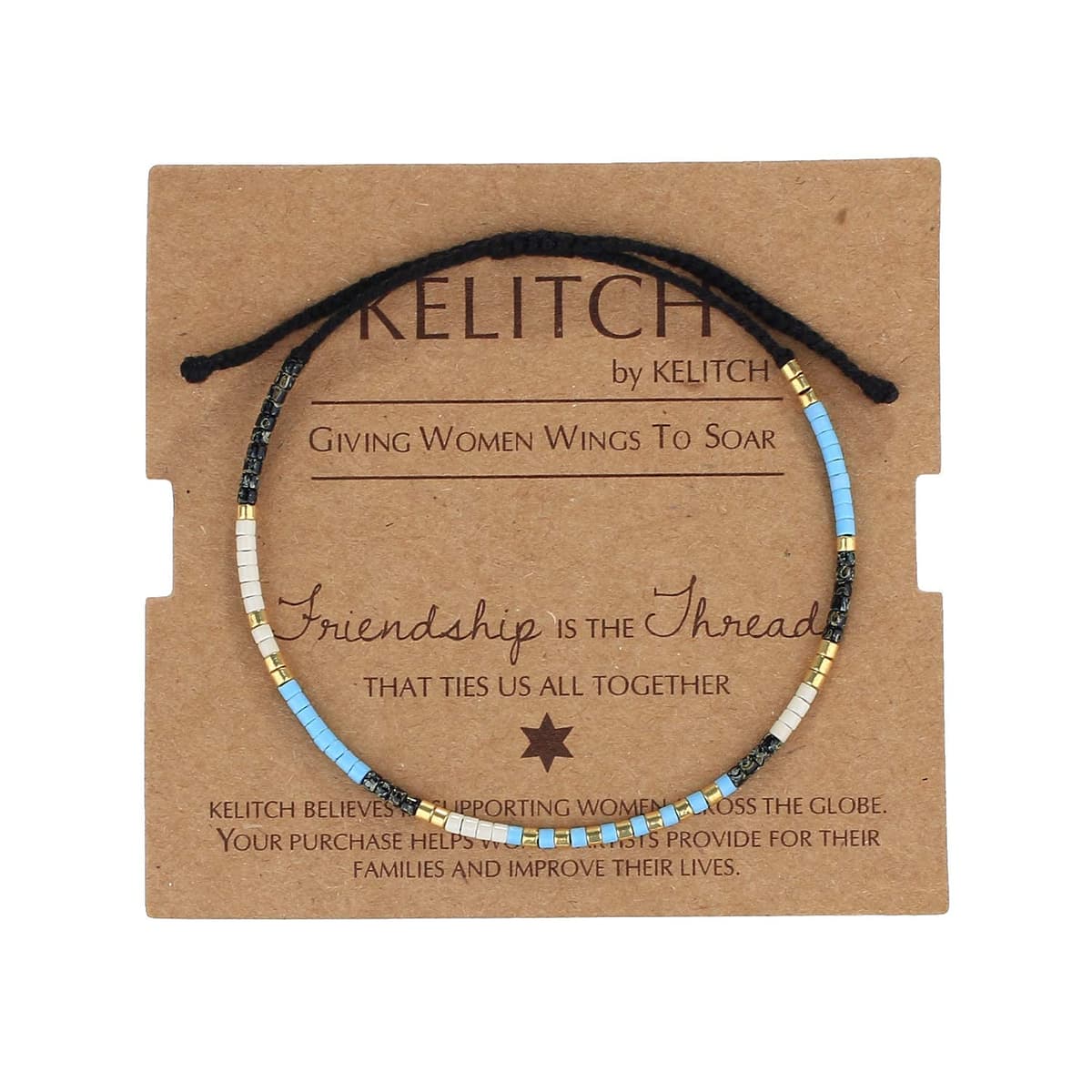 KELITCH Pulseras Amistad con Cuentas Concha Cristal Color Bohemio Pulsera Hecha A Mano Brazaletes Joyería para Mujer — view 33