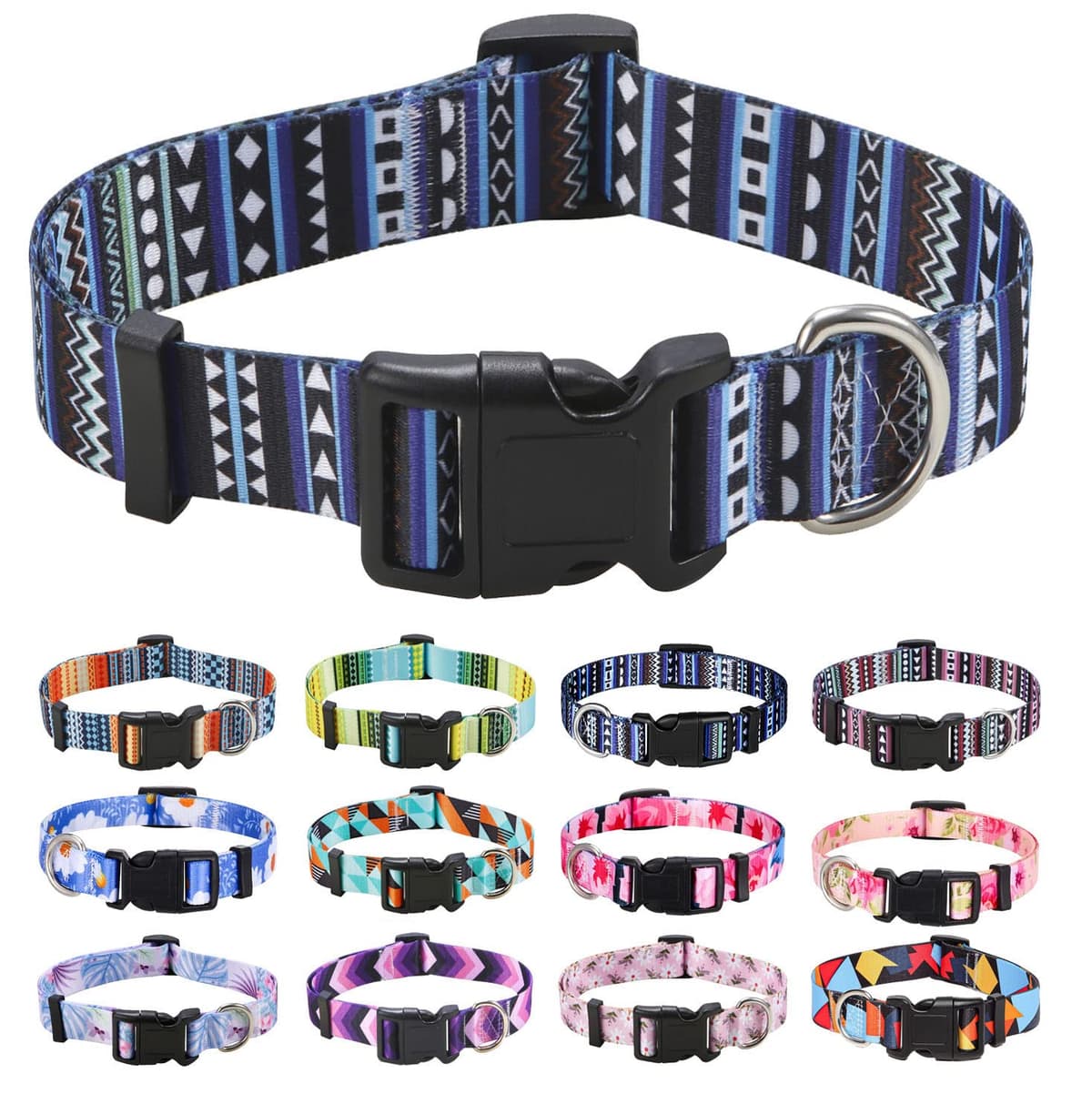 Mihqy Dog Collar for Small Dogs, Cute Small Medium Large Dog Pet Collar, with Floral Patterns, Soft Adjustable for Boy Girl Female Male Puppy Dog Collar(Floral Pink,S) — view 53