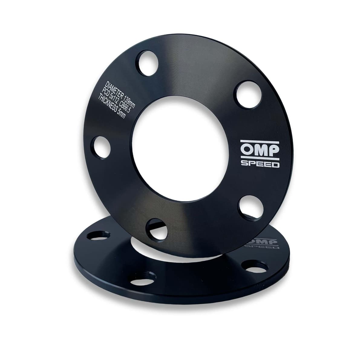 OMP Speed Juego de 2 Separadores Grosor: 5mm PCD: 4x98 CB: 58.1 OD: 139 Tornillo x8 M12x1.25 Conico Negro Aluminio - OMPS08360501 — view 21