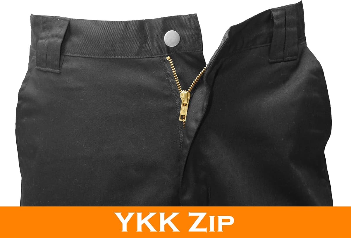 Multi Pockets Men Cargo Combat Work Trousers Work Pants with Button & Zip Fly 28W / 29L Black — view 3