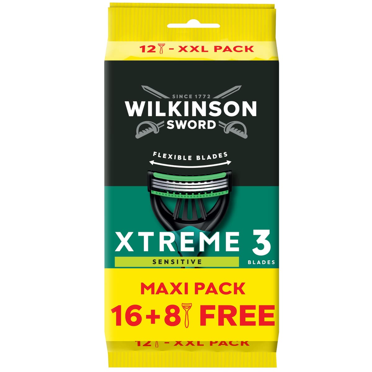 Wilkinson Sword Xtreme 3 Sensitive Men's Disposable Razors, Great Addition to Wash Bags for Men's Grooming, Great Shavers for Routine Shaving, 8 Pack — view 13
