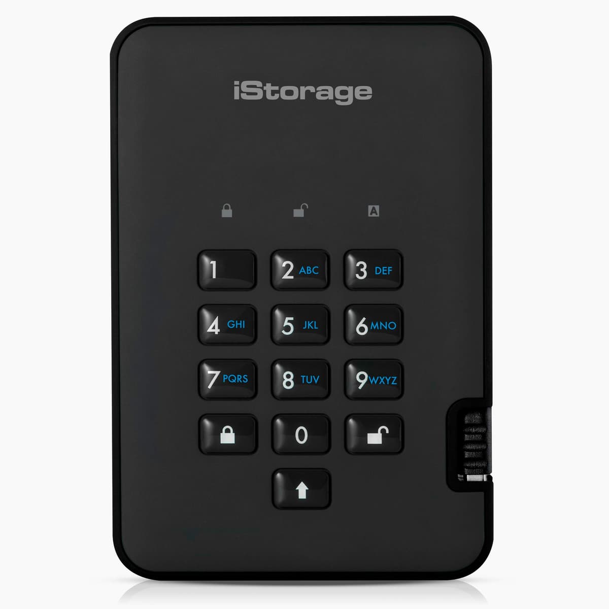 iStorage diskAshur2 SSD 128GB Black - Secure Portable Solid State Drive - Password Protected - Dustproof & Waterproof - Hardware Encryption