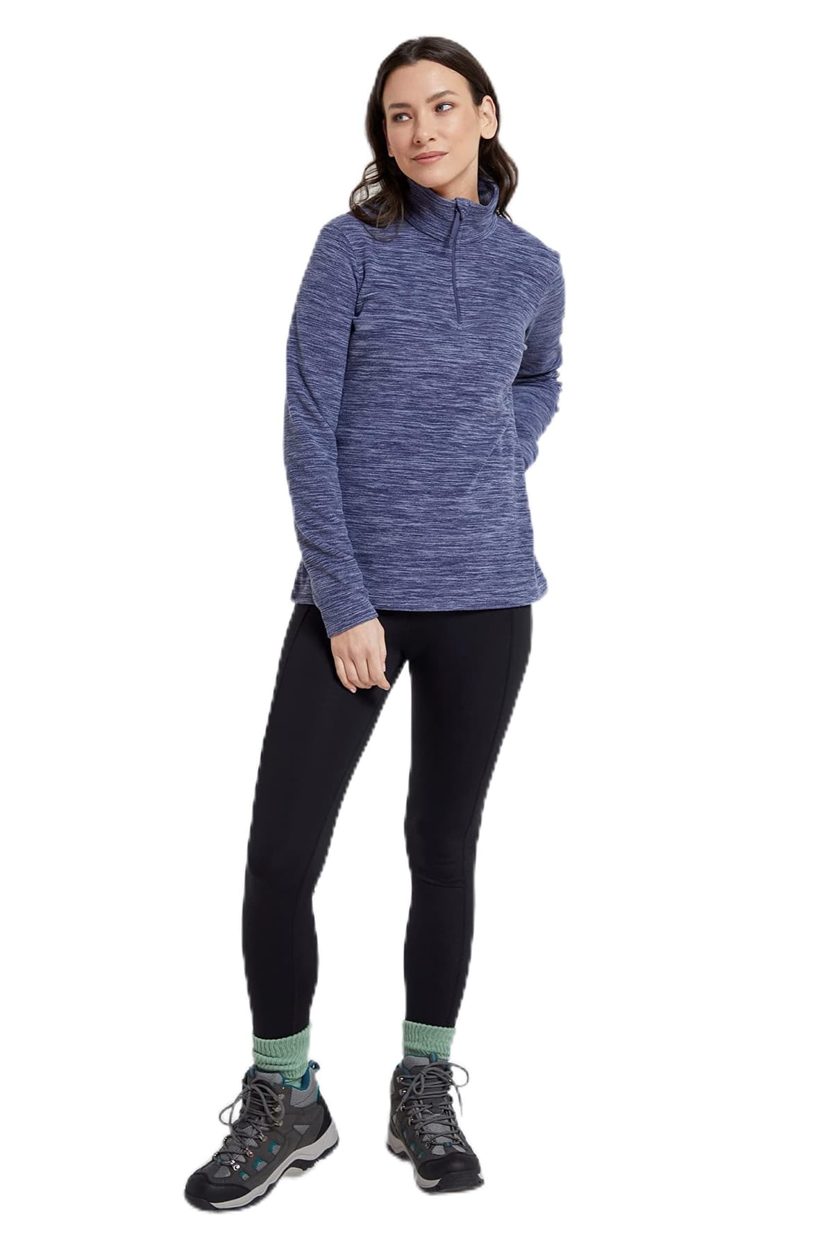 Mountain Warehouse Camber Half Zip Women's Fleece - Lightweight, Warm & Cosy Half Zip Sweatshirt - Best for Spring Summer, Camping, Outdoors, Travelling & Hiking — view 38