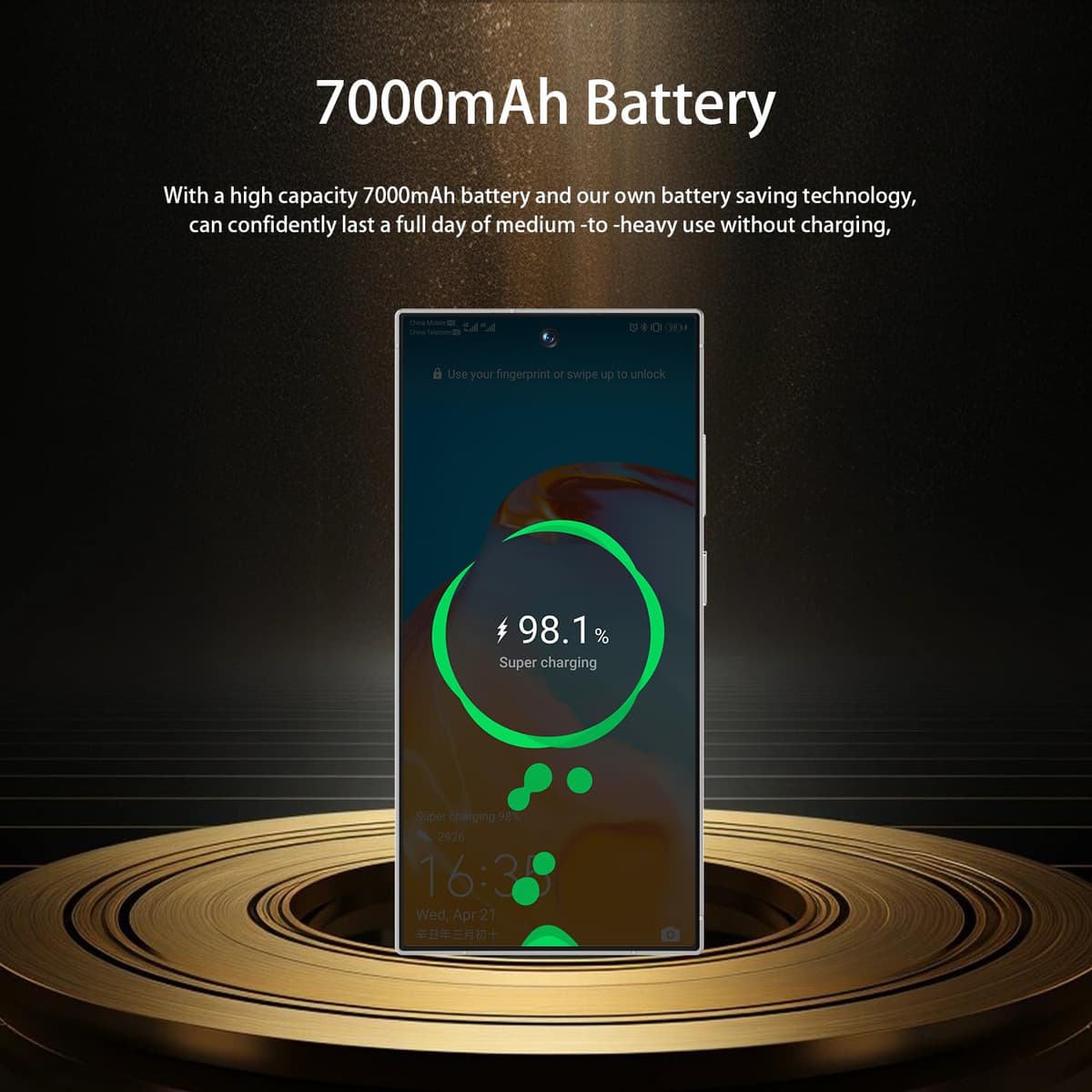 Liibao I26 Ultra Unlocked Cell Phone,12+512GB 5G Unlocked Phone, 6.99" HD Screen Smartphone Built in Pen Android 14 Battery 7000mAh, Dual SIM/Face ID/Fingerprint Lock/GPS (Black) — view 3