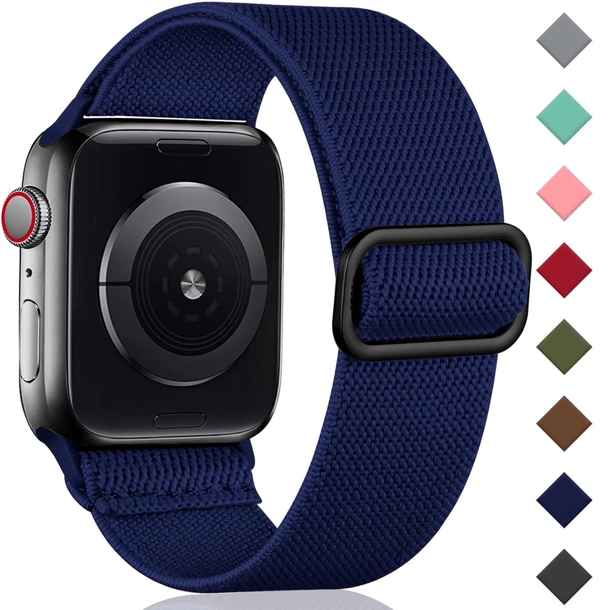 Oielai Solo Loop Straps Compatible with Apple Watch Strap 38mm 40mm 41mm 42mm 44mm 45mm 46mm 49mm, Adjustable Stretch Nylon Sport Band for iWatch Series 11 10 9 8 7 6 5 4 3 2 1 SE Ultra — view 11