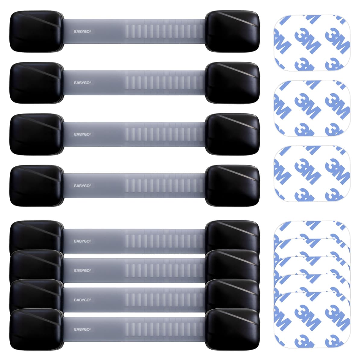 BABYGO® Magnetic Child Safety Cupboard Locks for Children 10 Locks, 2 Keys & 8 Free Corner Protectors Baby Proofing Kitchen Cabinets & Drawers Easy 30 Second (White, Child Safety Locks) — view 12