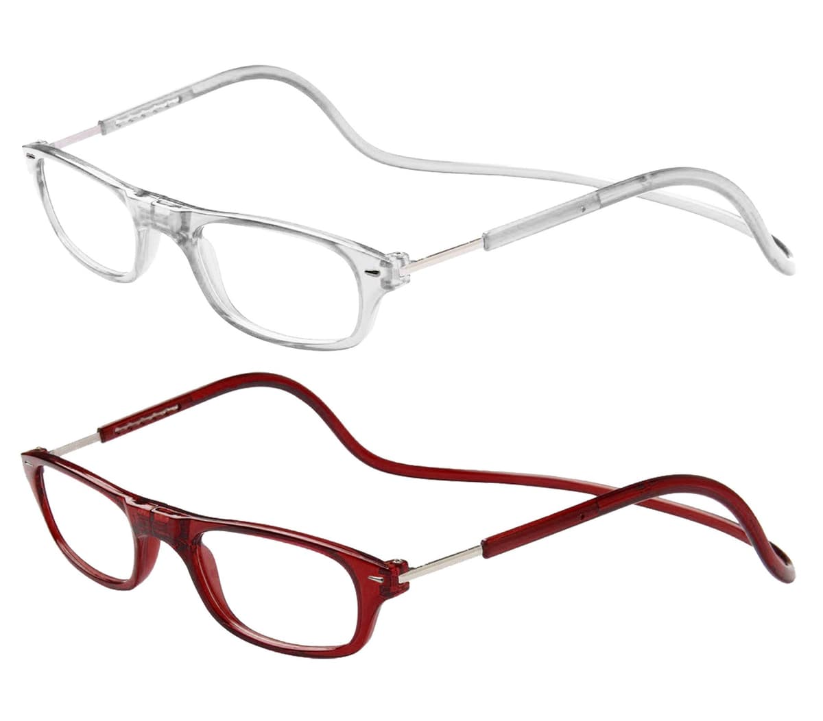 TBOC Pack: Gafas de Lectura Presbicia Vista Cansada – (Dos Unidades) Graduadas +3.50 Dioptrías Montura Negra Hombre Mujer Imantadas Plegables Lentes Aumento Leer Ver Cerca Cuello Imán — view 8