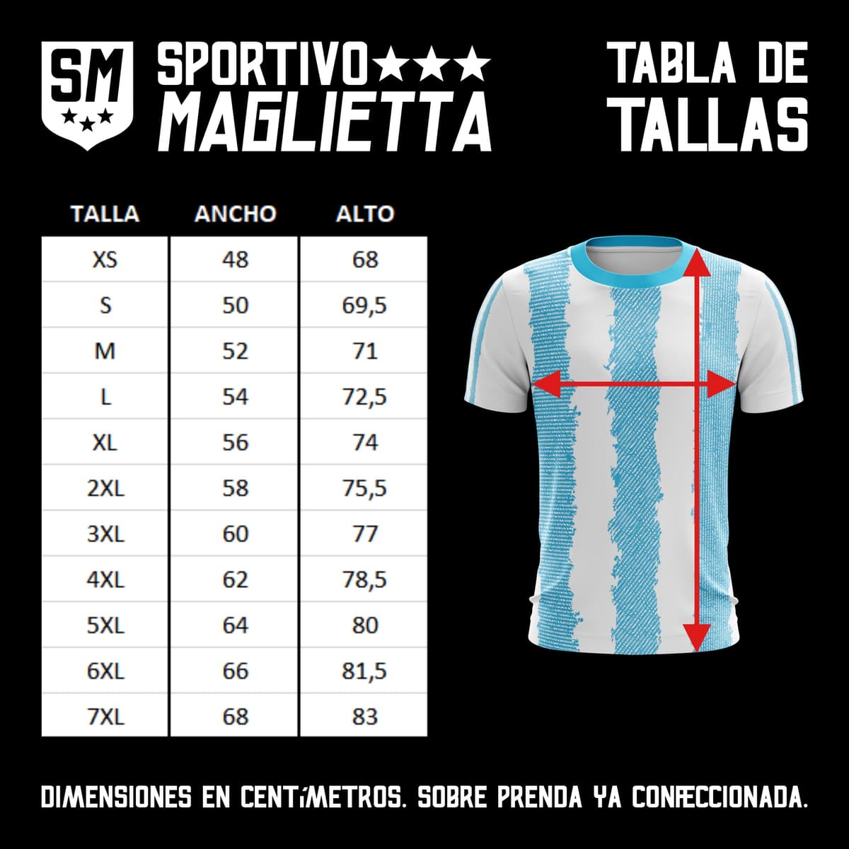 Lionel Messi & Argentina. Camiseta Deportiva, de fútbol. Estilo Deportivo. Unisex. 100% Interlock. Diseño de fantasía. Somos Sportivo Maglietta. CAM0092. — view 5