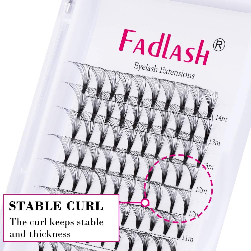 Russian Volume Lashes 16D 0.07 C Curl Mix Tray - Premade Fan Lashes (8-14mm) — view 4
