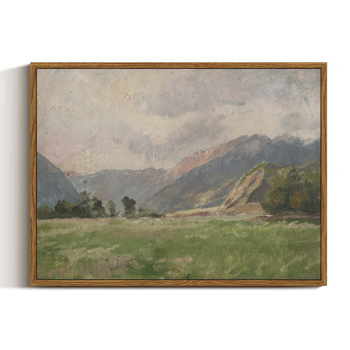 InSimSea Framed Canvas Wall Art, Meadow with Flowers Painting, Landscape for Living Room, Bedroom, Home, Bathroom Decor, 8x10 — view 92
