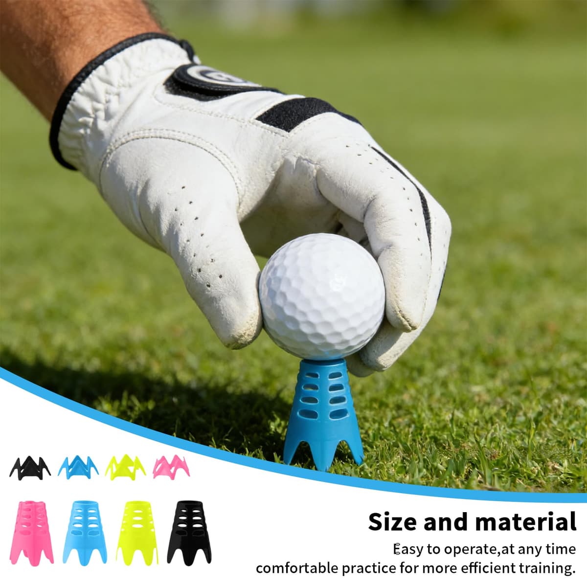 Rusokufo 36 Piezas Tees De Golf Reutilizables De Plástico para Simulador, Tees para Alfombrilla De Interior, Accesorios para Césped De Práctica Y Campo De Tiro — view 5