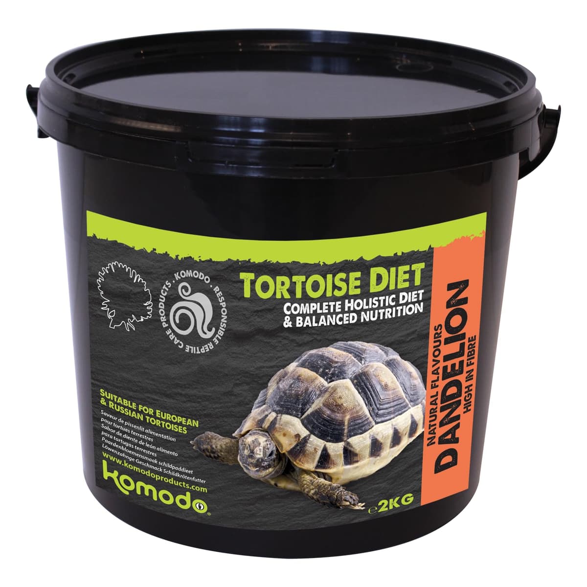 Komodo Complete Holistic Tortoise Diet, Dandelion 680 g tub — view 7
