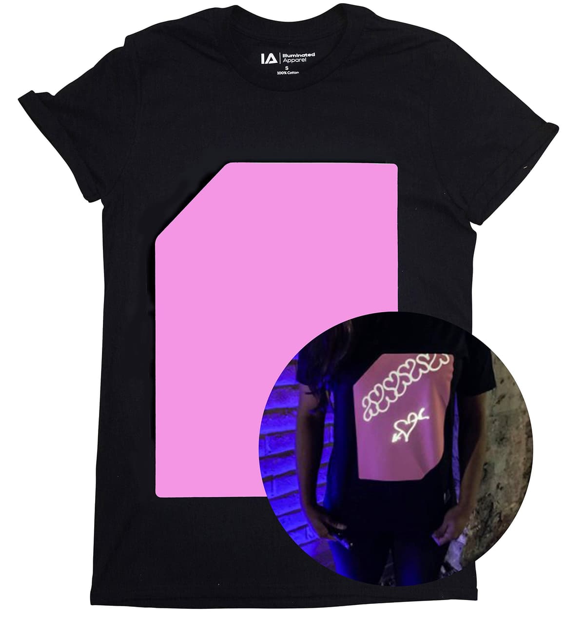Illuminated Apparel Camiseta con diseño Interactivo con luz Que Brilla en la Oscuridad — view 16