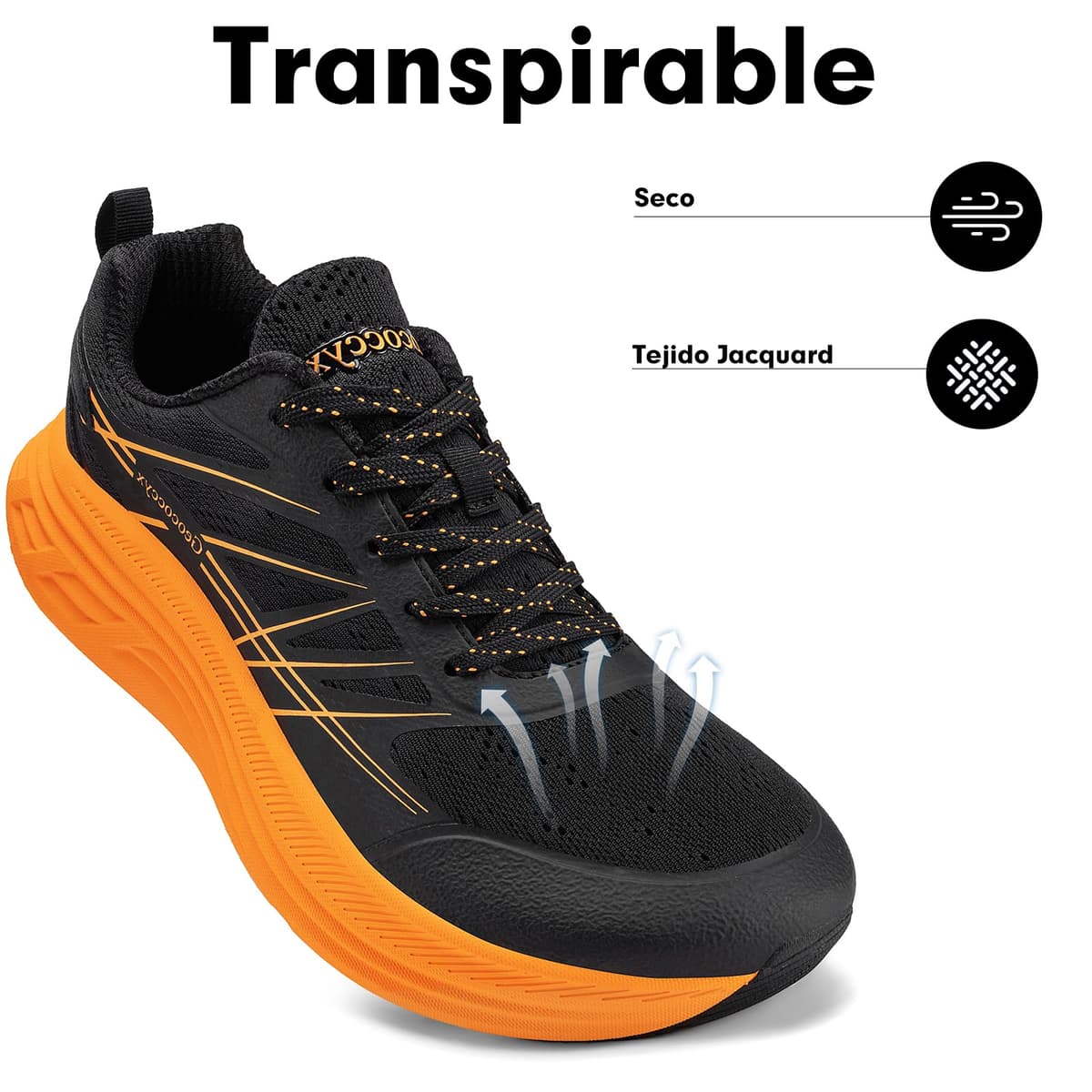 Geococcyx Zapatillas Running Hombre Puntera Ancha Zapatos de Deportivas Transpirables para Correr 39-46 EU — view 4