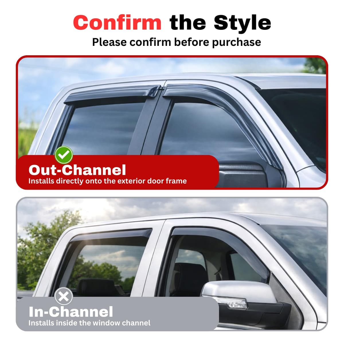 KPY Rain Guards Fit for 2006-2013 Lexus IS250 IS350, Out-Channel Window Visors Vent Wind Deflectors 4PC, Car Accessories for 06-13 Lexus is Series — view 3