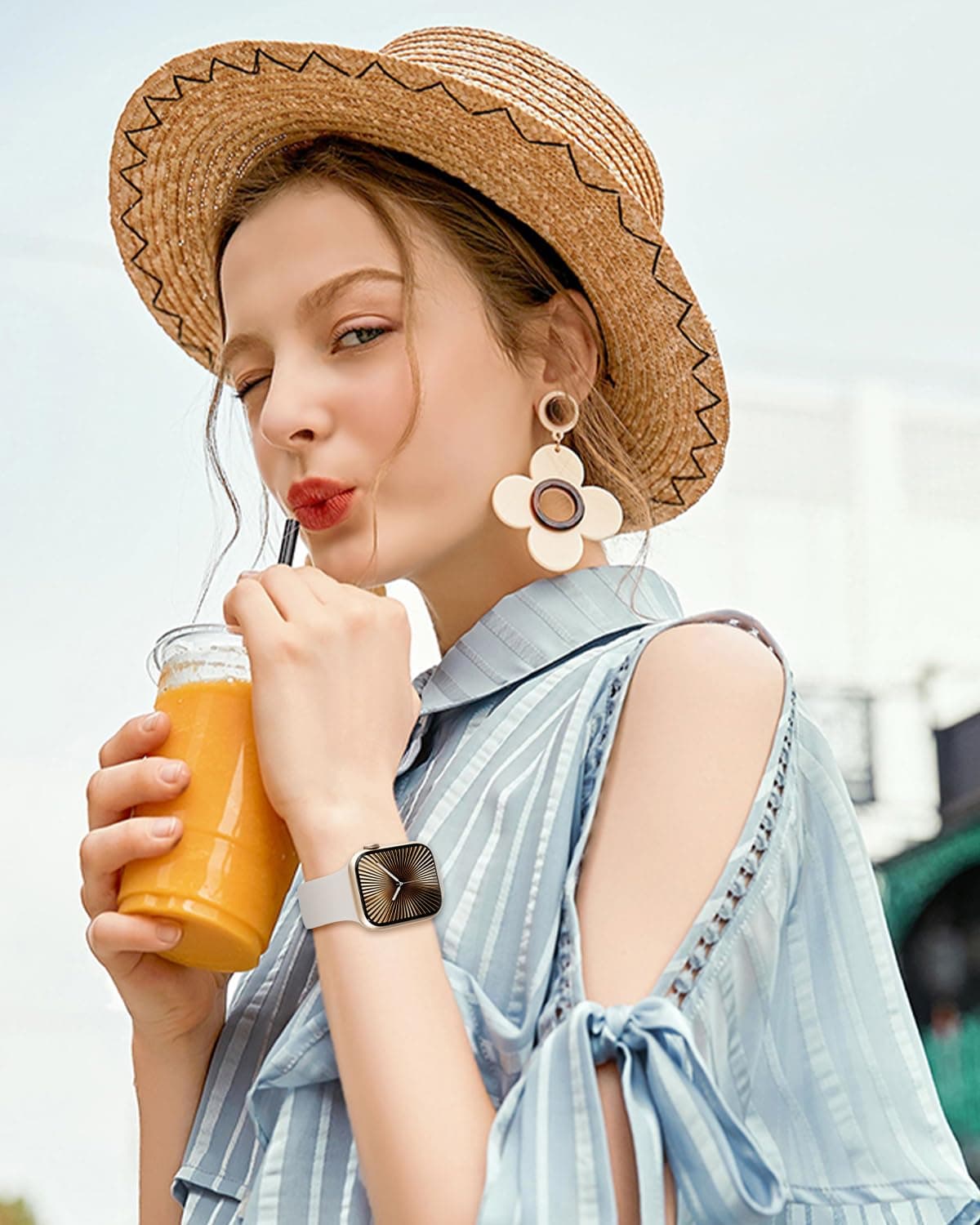 Patented Upgraded Silicone Strap Compatible with Apple Watch Straps 38mm 40mm 41mm 42mm(Series 10) for Women Men,Soft and Breathable Sport Watch Bands for iWatch Series 10 9 8 7 6 5 4 3 2 1 SE — view 5