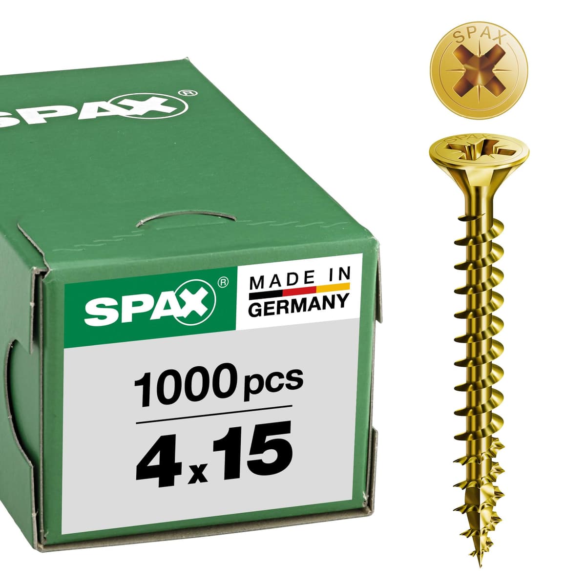 Spax 1081020400253 - Tornillo universal, 4,0 x 25 mm, 200 piezas, cabeza avellanada, cruz receso z 4cut, rosca completa, — view 107