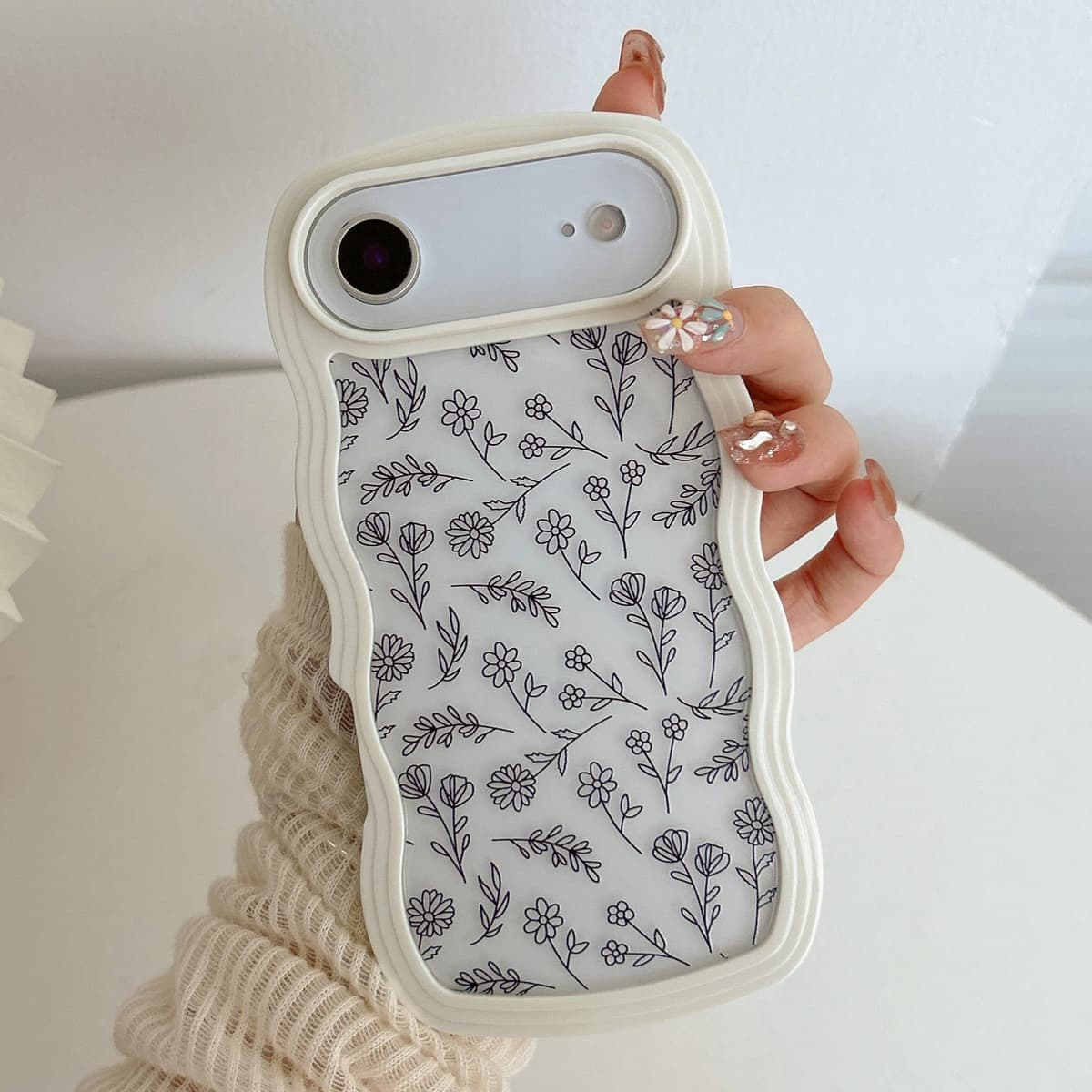 QLTYPRI Compatible with iPhone 11 Case, Cute Curly Wave Frame Clear Case for Girls Women, Transparent Soft Silicone TPU Bumper Shockproof Protective Phone Cover for iPhone 11 - Purple — view 119