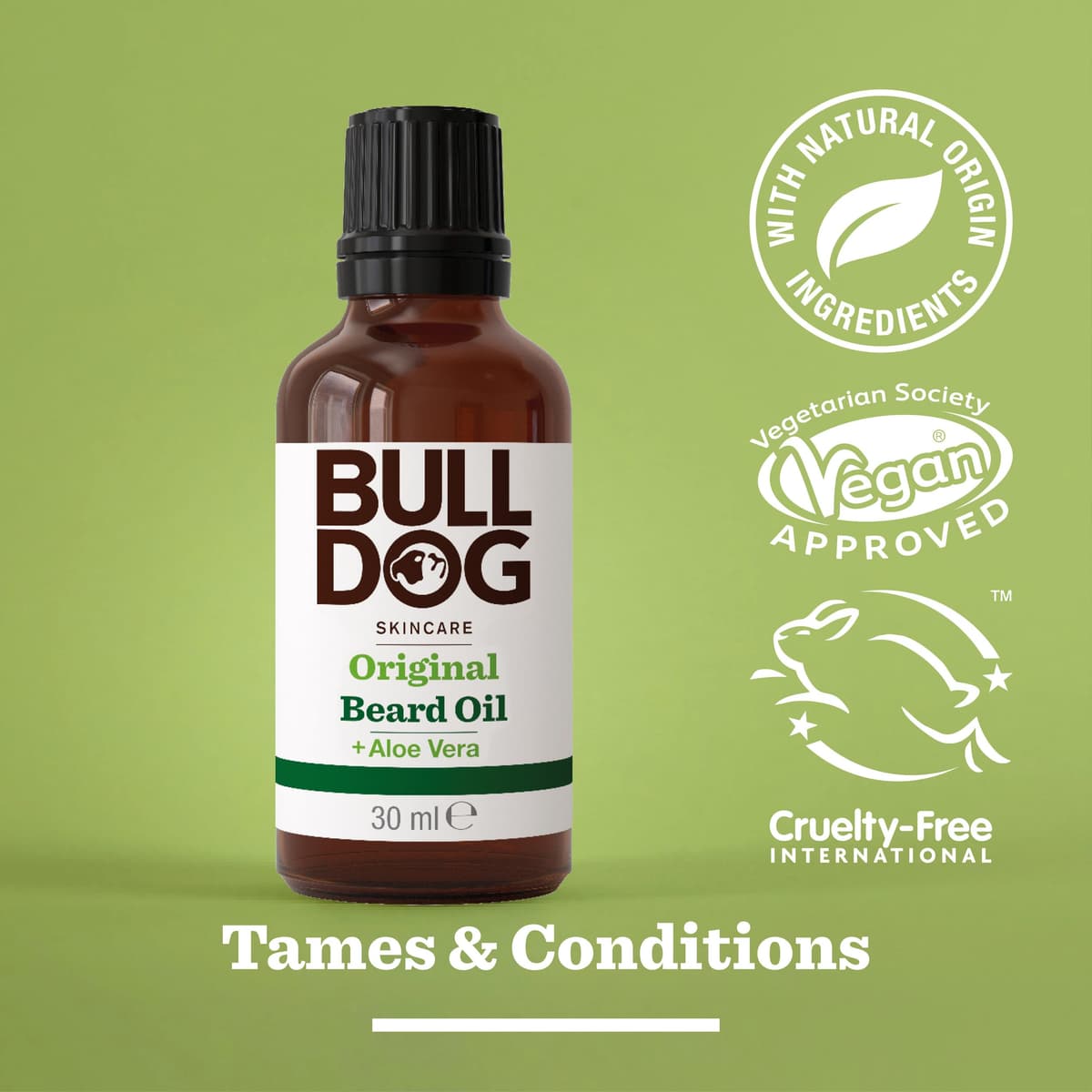 Bulldog Skincare Original Beard Oil, Men's Grooming, Beard Moisturiser for Softer, Supple Beards, 30g — view 3