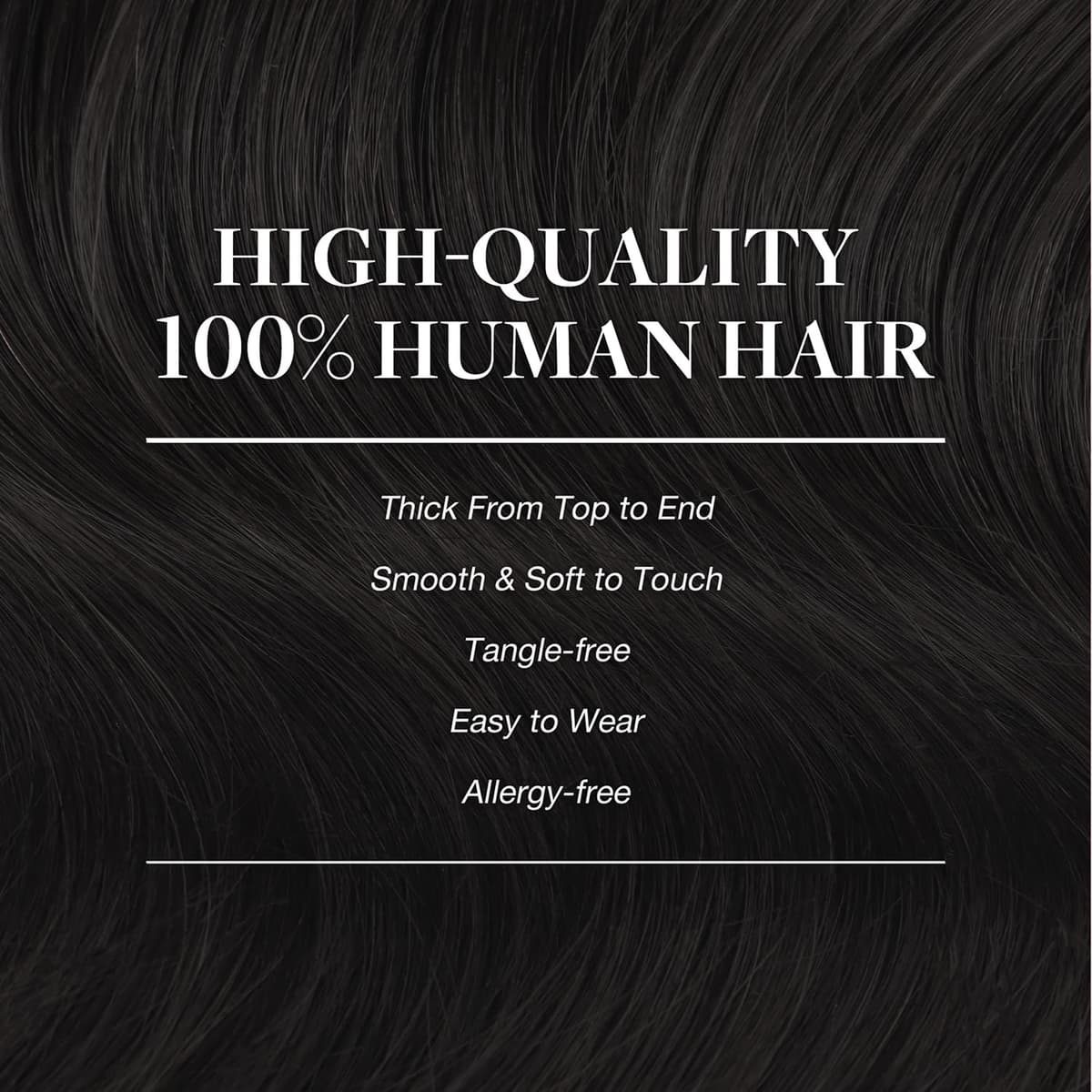 GOO GOO Clip in Hair Extensions Human Hair, 18inch 150g 9Pcs, #2 Dark Brown, Hair extensions for women, Human Hair Extensions Clip in — view 73
