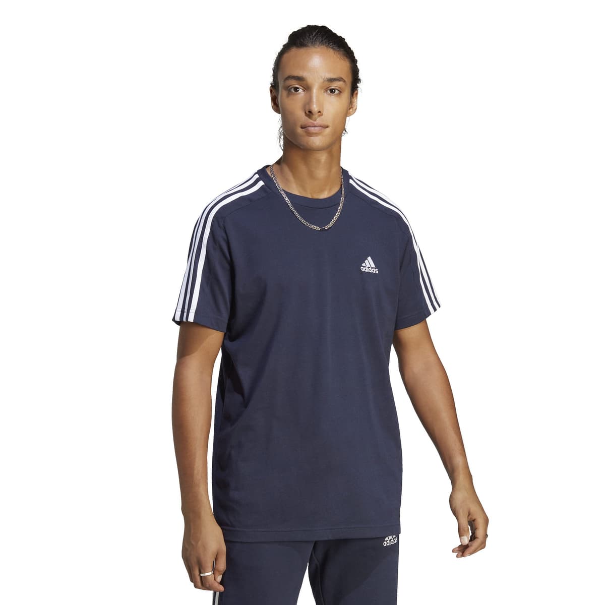 adidas Essentials Single Jersey 3-Stripes tee Camiseta de Manga Corta Hombre (Pack de 1) — view 47