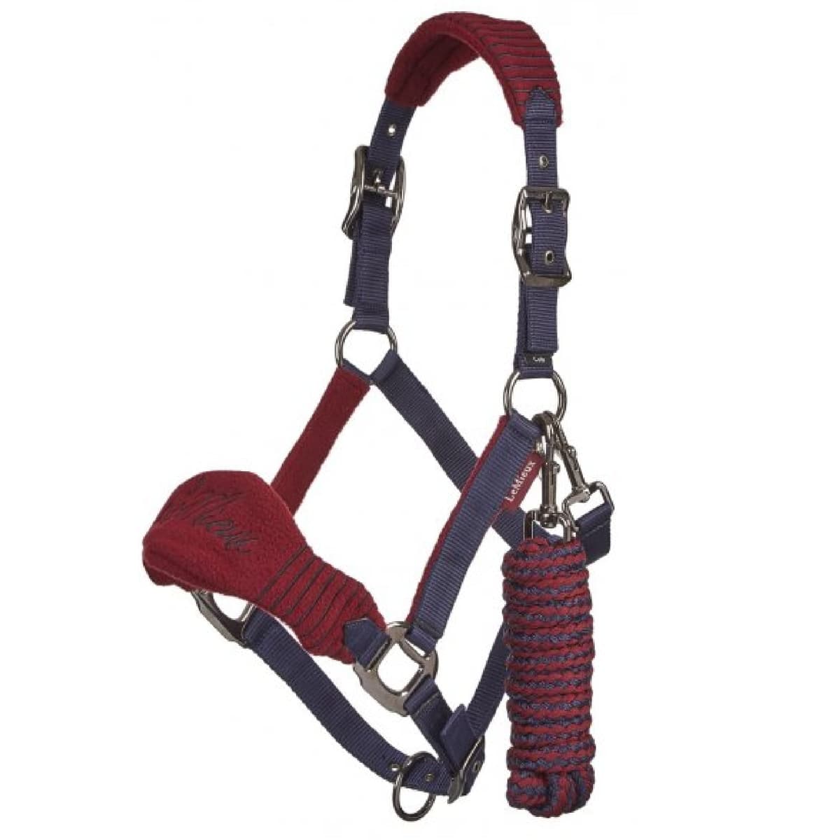 LeMieux Vogue Fleece Headcollar with Lead Rope - Extra Padding, Adjustable at Curb and Poll Strap — view 15