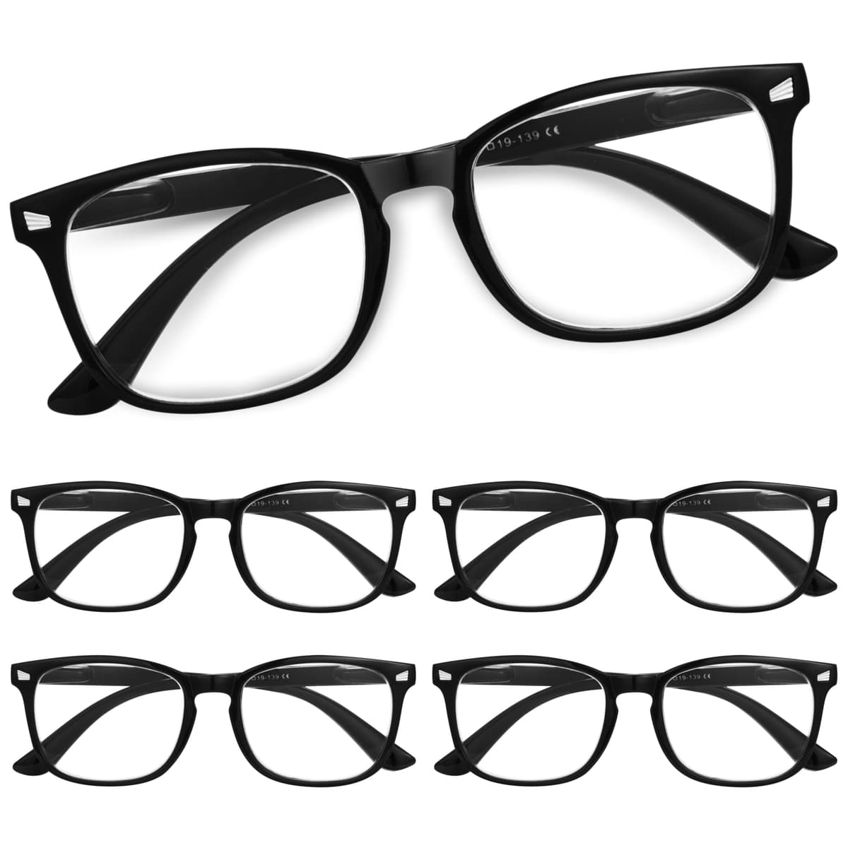 CCVOO Reading Glasses with Blue Light Filtering for Woman and Men, Computer Readers Fashion Eyeglasses (Flowers, 3) — view 3