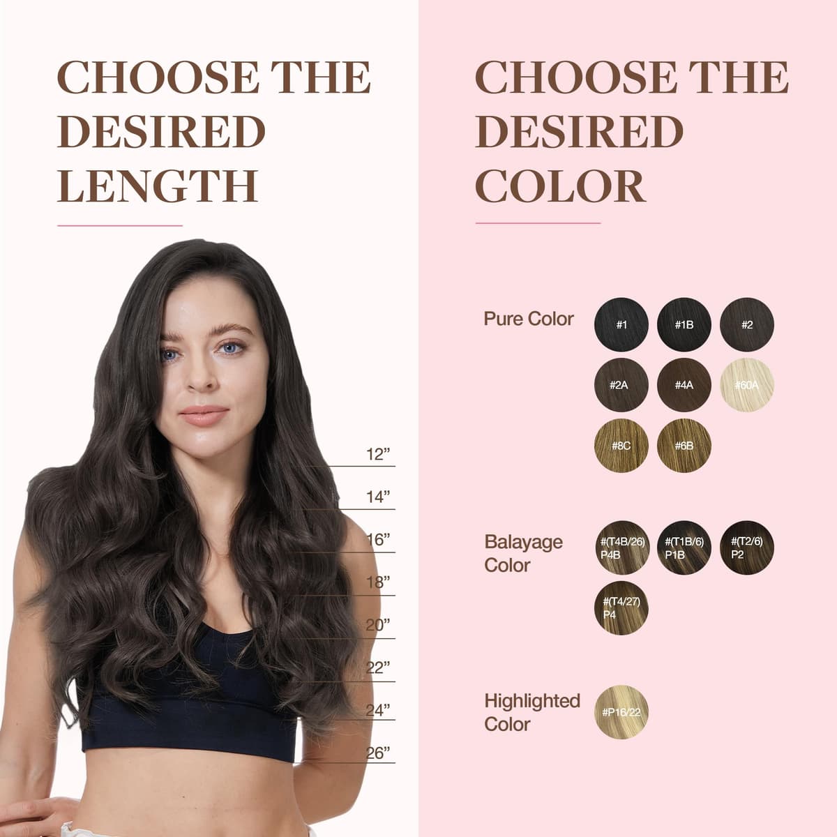 GOO GOO Clip in Hair Extensions Human Hair, 18inch 150g 9Pcs, #2 Dark Brown, Hair extensions for women, Human Hair Extensions Clip in — view 66