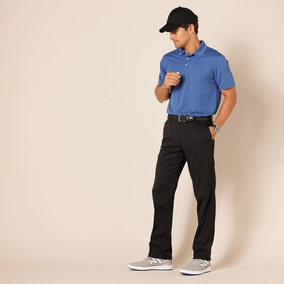 Amazon Essentials Pantalón de Golf Elástico de Ajuste Clásico - Colores interrumpidos Hombre — view 3