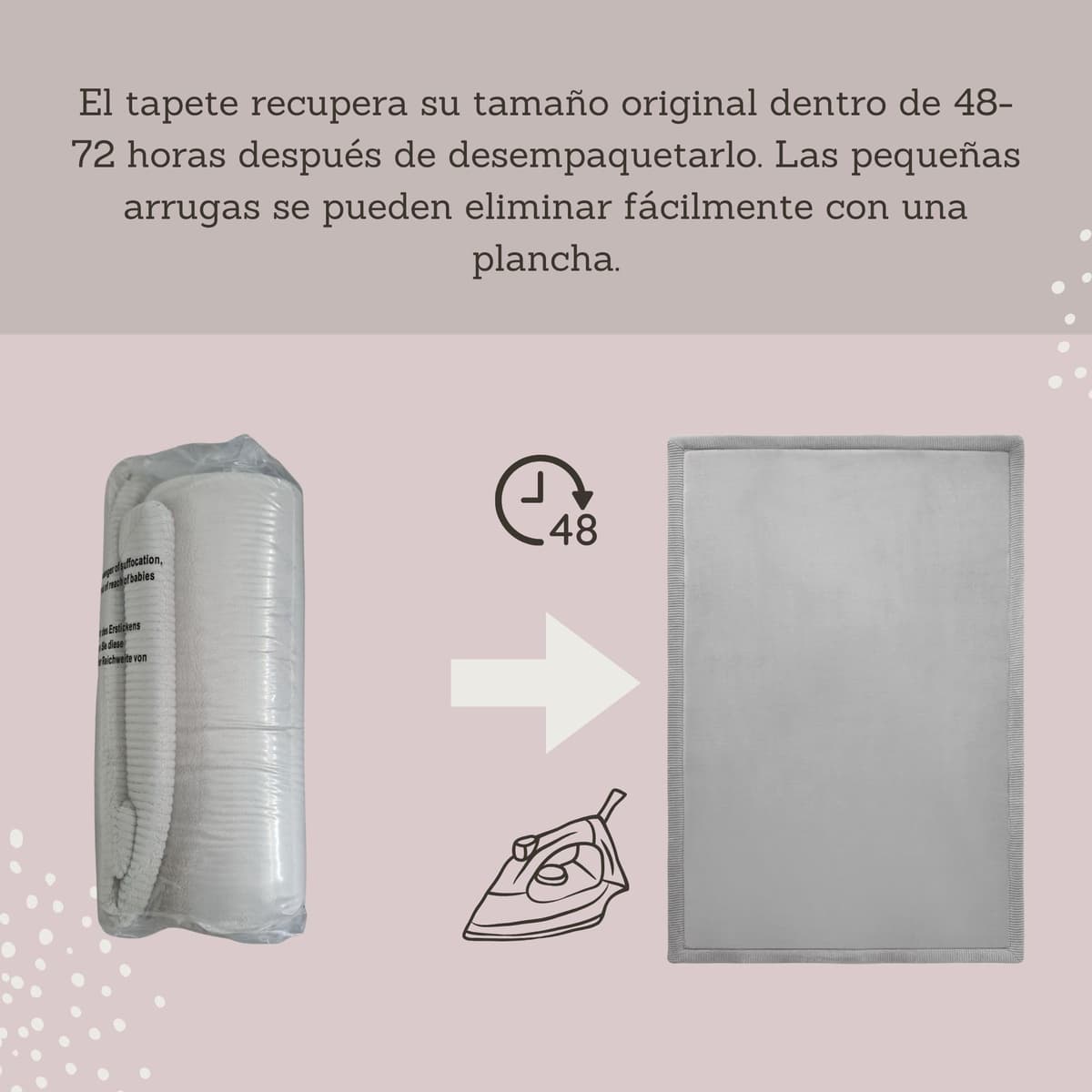 Hakuna Matte Colchoneta Manta Juegos Bebe 200x150x2,5cm, Confeti – Tapete Infantil con Memory Foam Manta de Juegos Bebe Antideslizante, Tatami Bebe, Suelos Infantiles — view 5