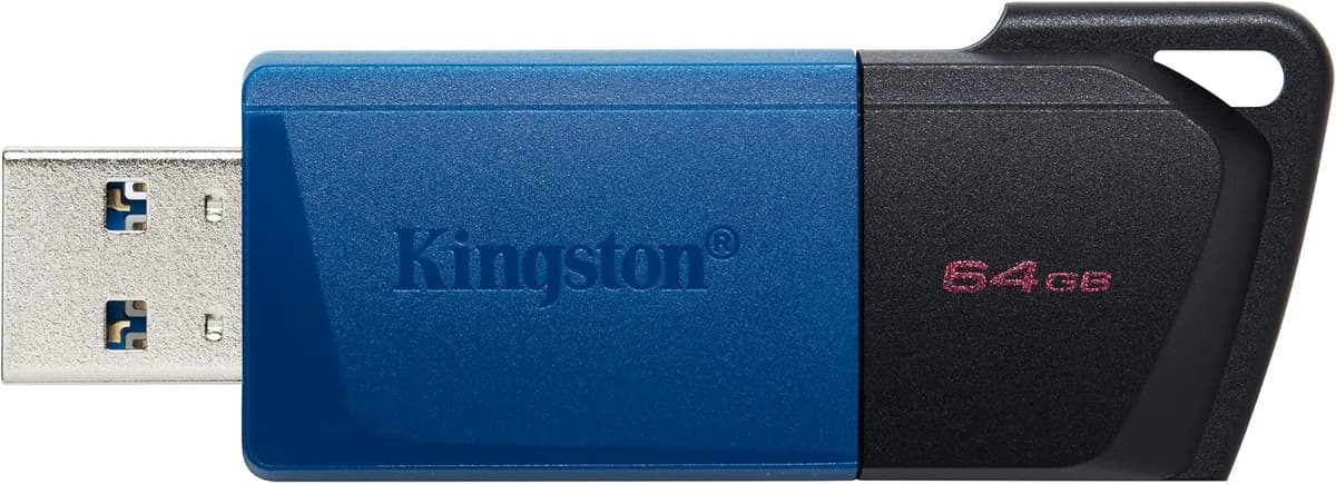Kingston DataTraveler Exodia M USB 3.2 Gen 1 DTXM/64GB - with Moving Cap (Black + Blue) — view 2