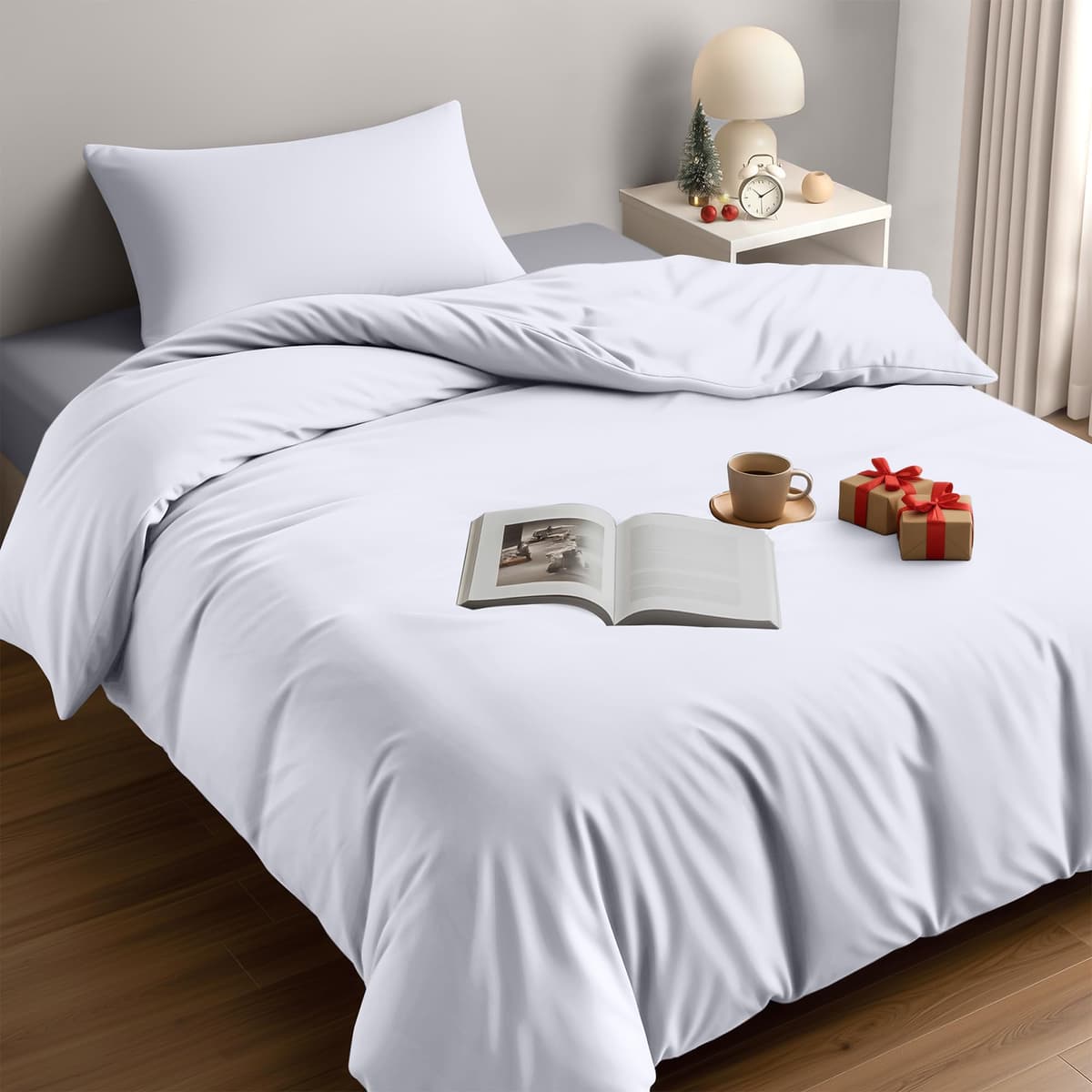 Utopia Bedding Funda Nordica Cama 180 - Microfibra Juego de Funda Nordica 240x260 cm y 2 Fundas de Almohada 65x65 cm (Blanco) — view 22