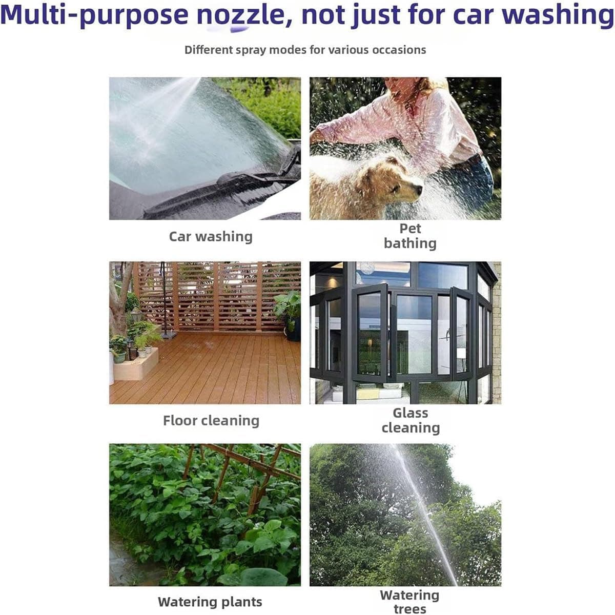 Aquoxis Pressure Washer, Pressure Power Washer, Hose Nozzle, Quick and Easy Installation, 360° Rotating, Adjustable Nozzle Cleaning Sprayer for Patio, Car, Driveway, Deck & Outdoor Surfaces — view 4