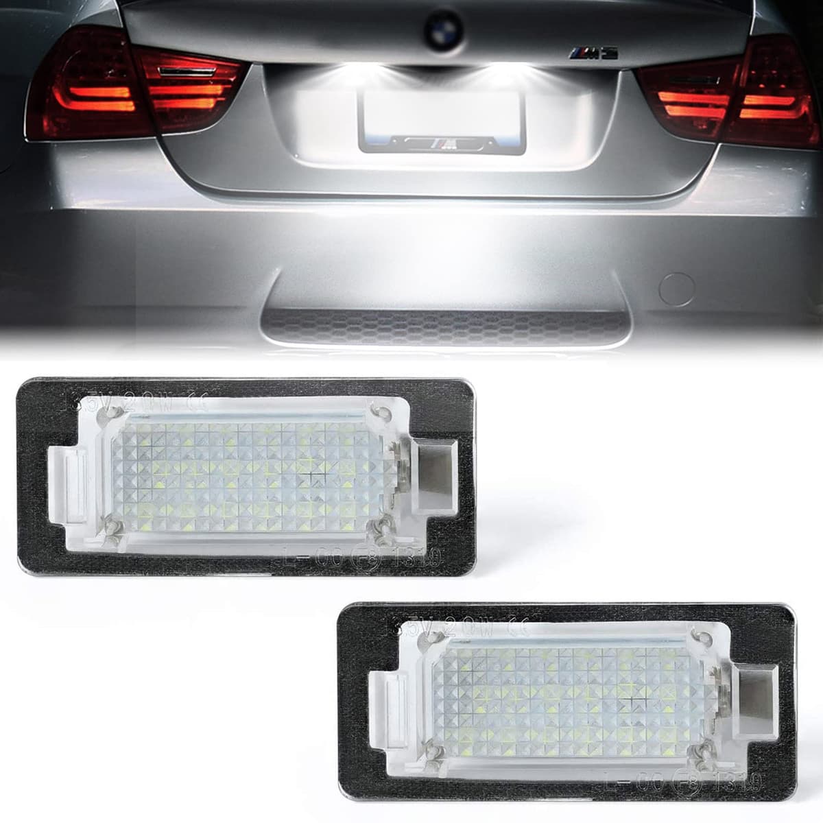 Luces LED Matrícula para 206 207 407 406 306 307 308 5008, Luz Matrícula para Citro-en C3 PICASSO C4 C5 BERLINGO B9 M49 M59 SAXO XSARA, LED Matrícula 2 Piezas Canbus — view 28
