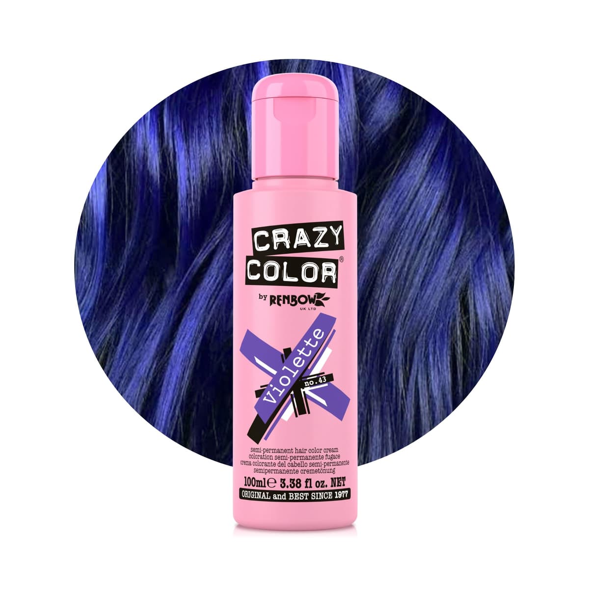 Crazy Color Vibrant Candy Floss Semi-Permanent Hair Dye. Highly Pigmented Pastel Pink Conditioning & Oil Nourishing Vegan Formula | No Bleach or Ammonia | 100ml — view 11