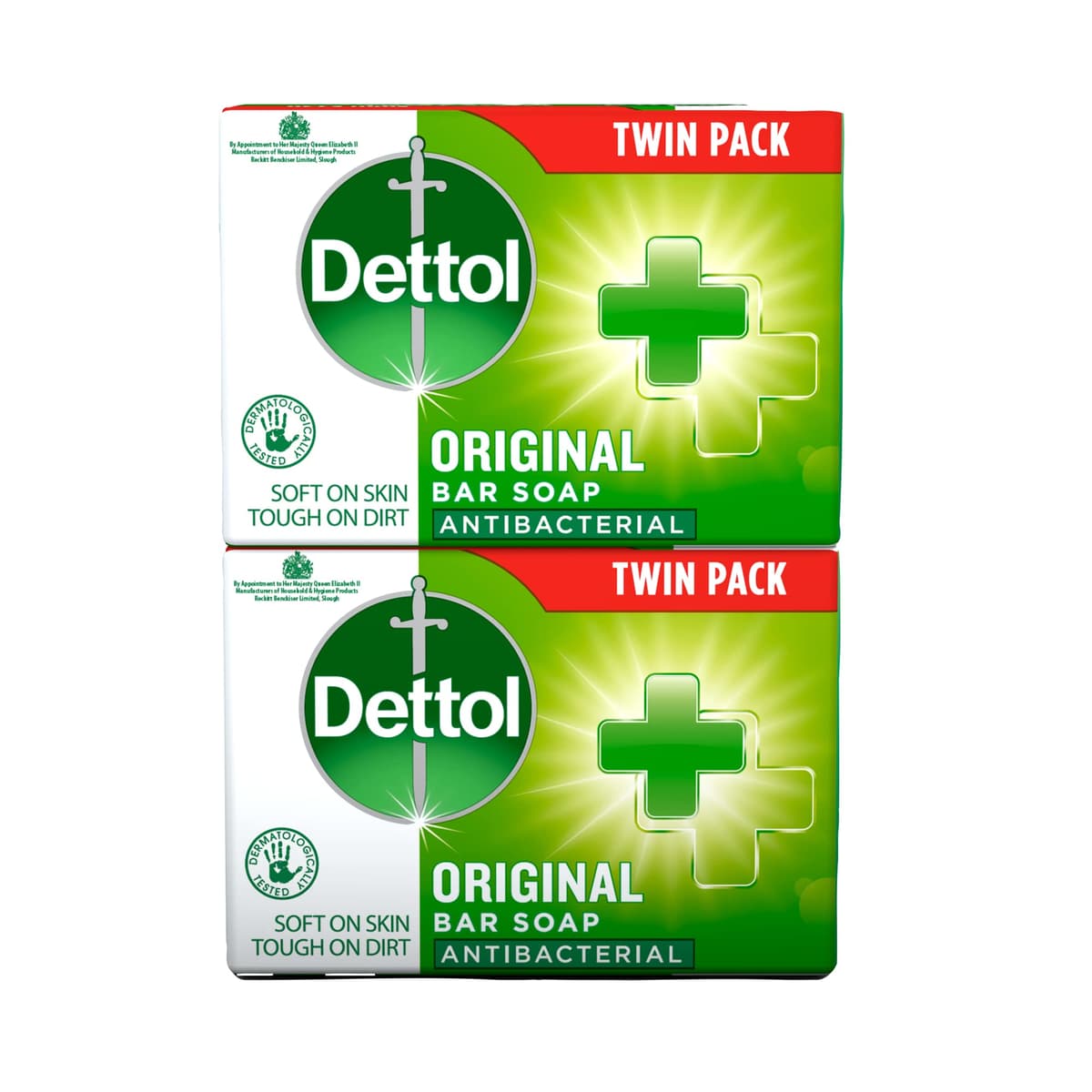 Dettol Soap, Original Antibacterial Bar, 2 Pack (100g x 2) Disinfectant, Soft on Skin, Tough on Dirt, Suitable for Everyday Use, Contains Skins Moisturising Agents, Kills 99.9 Percent of bacteria — view 8
